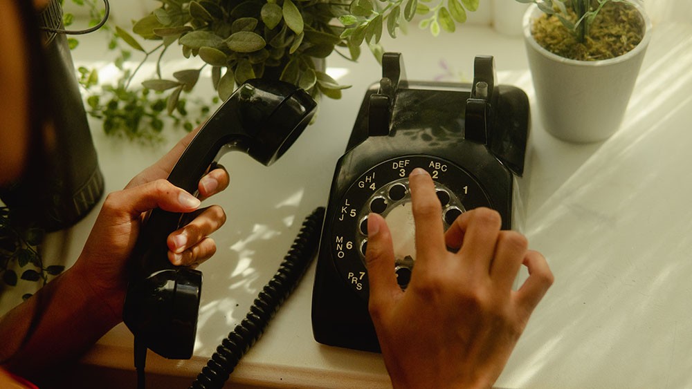 een oude telefoon