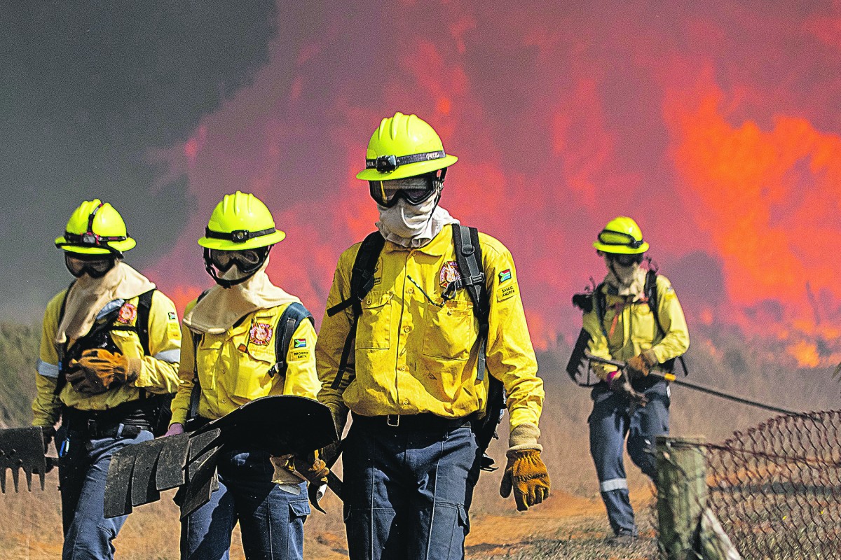brandweer bij de Tafelberg
