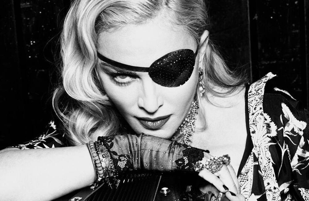 Madonna in zwart-wit