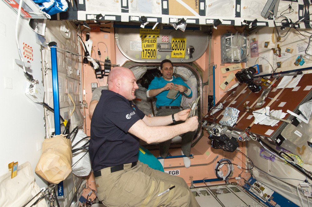 astronauten eten in de ruimte
