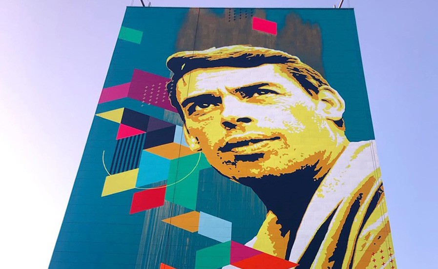 Brel muurschildering