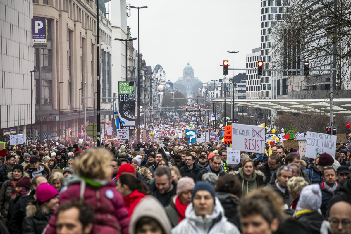 Betoging in Brussel