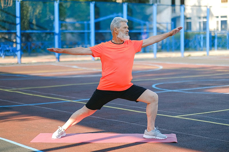 sportende bejaarde