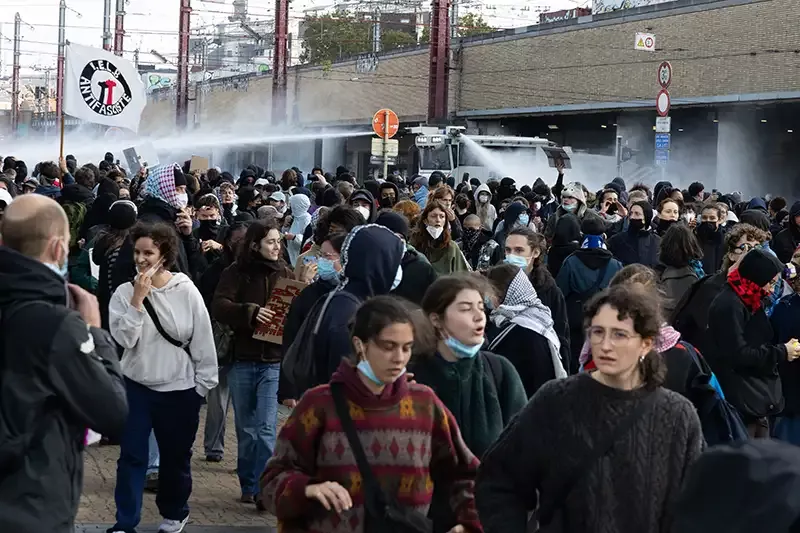 protest in Brussel-Zuid