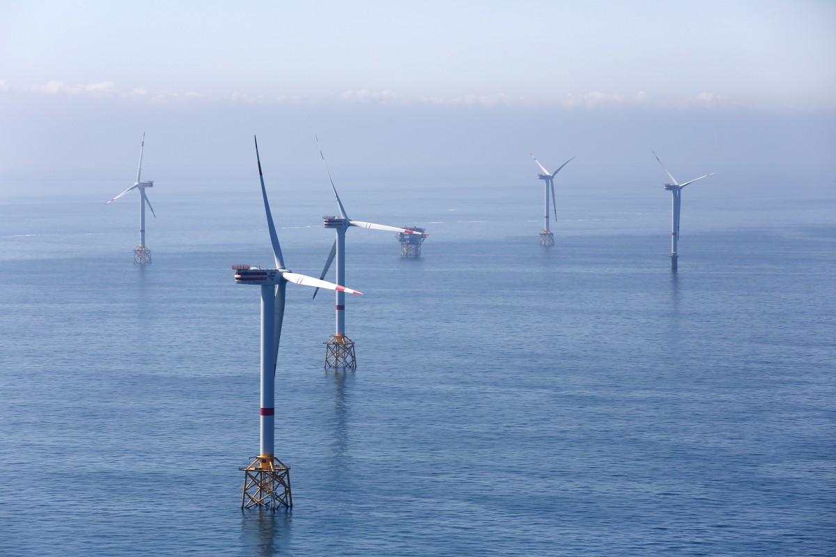 Windmolenpark op de Noordzee