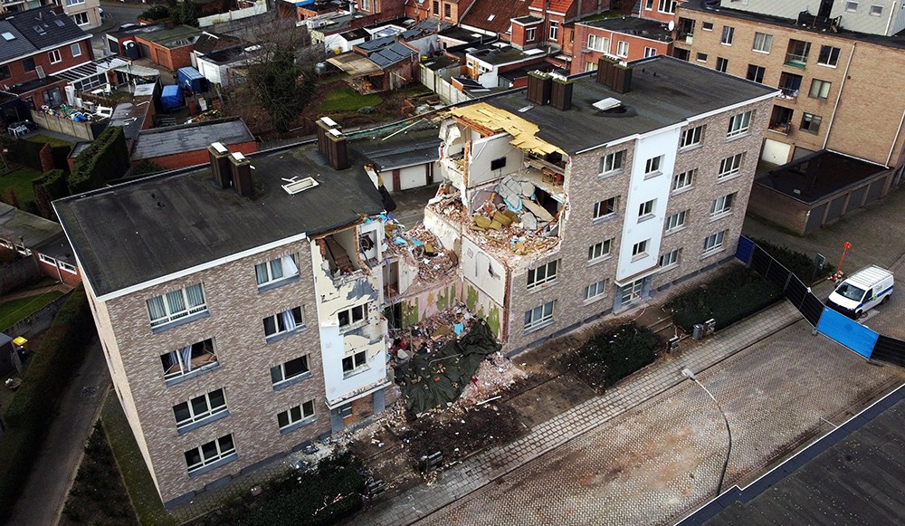 gebouw na ontploffing in Turnhout