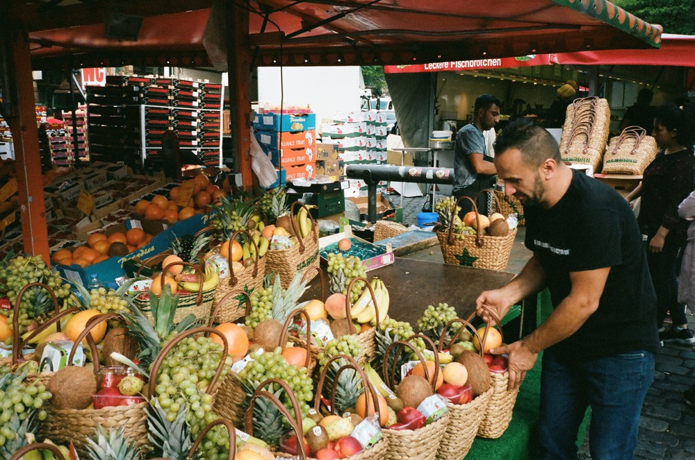 verkopers op markt