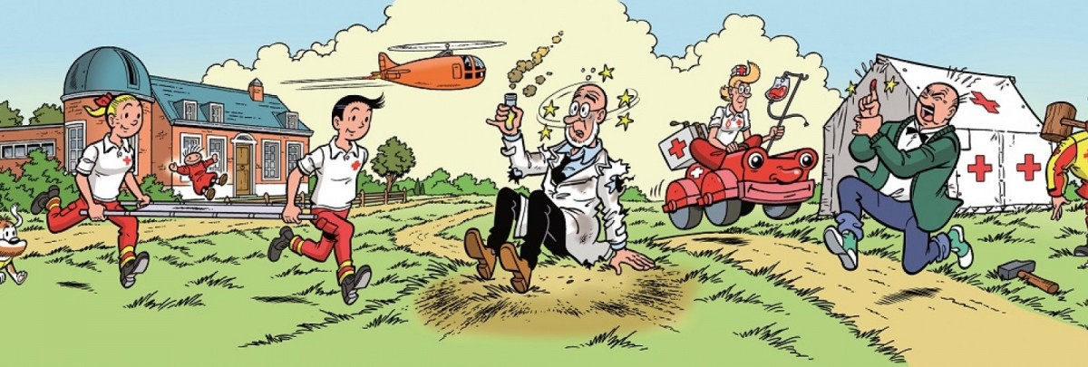 Sticker van het Rode Kruis