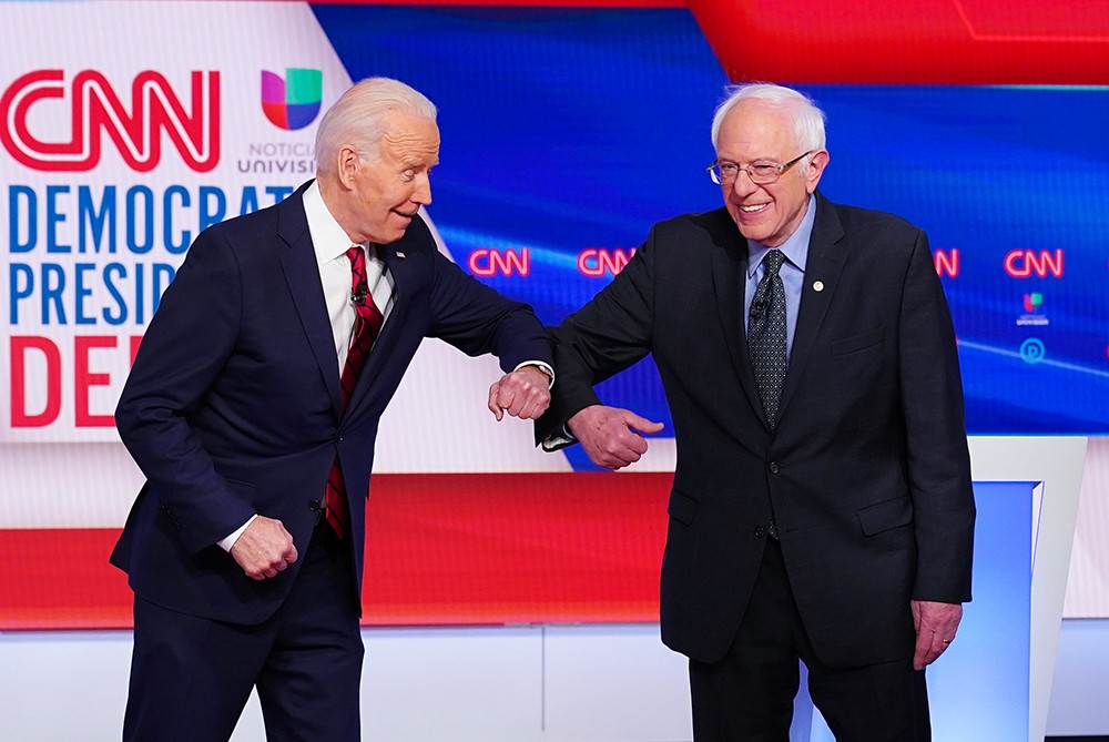 Joe Biden en Bernie Sanders