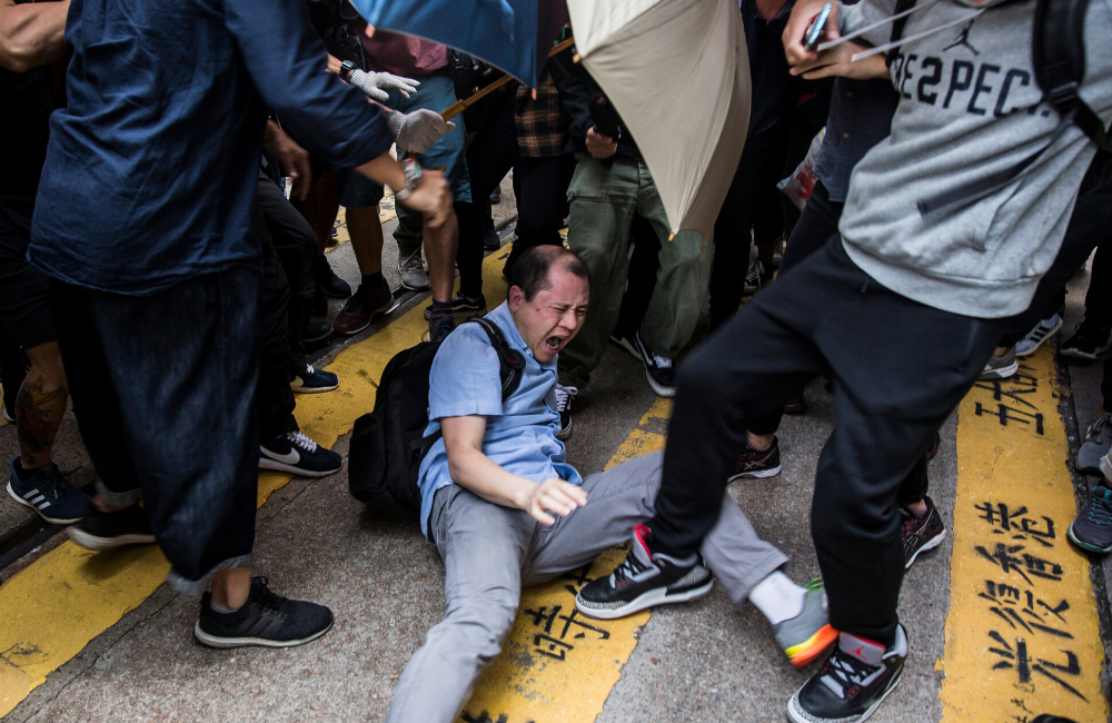 Nog steeds protest in Hongkong