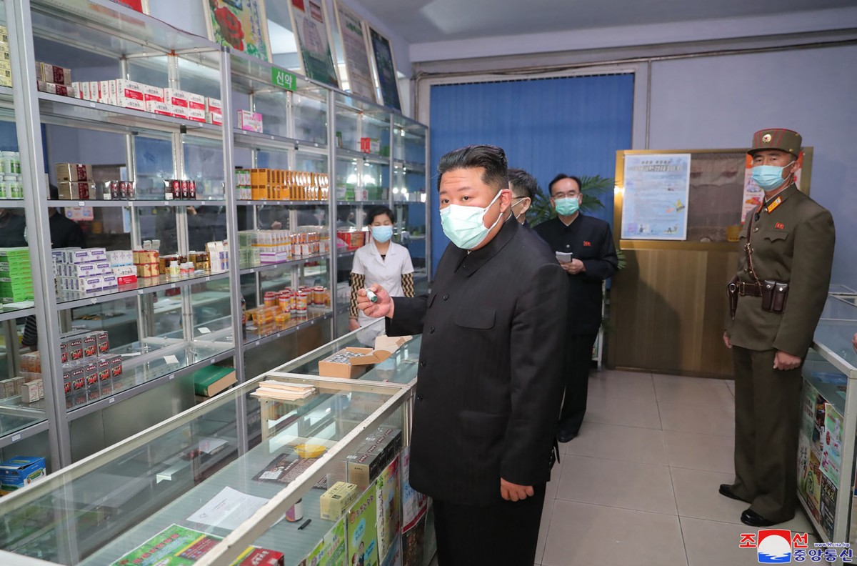 Kim Jong-un met een masker