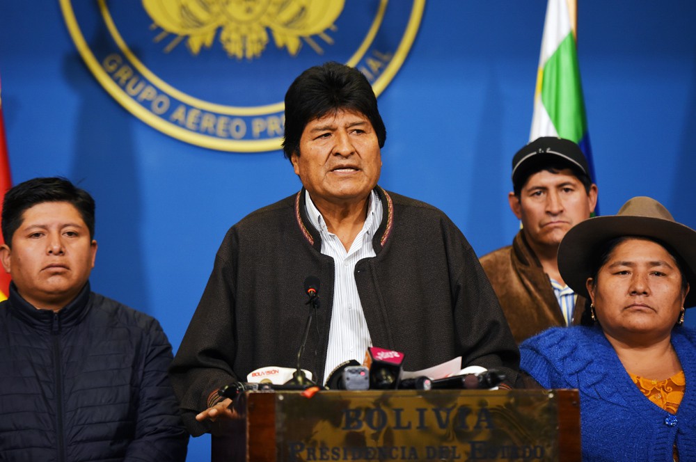 president Evo Morales van Bolivia