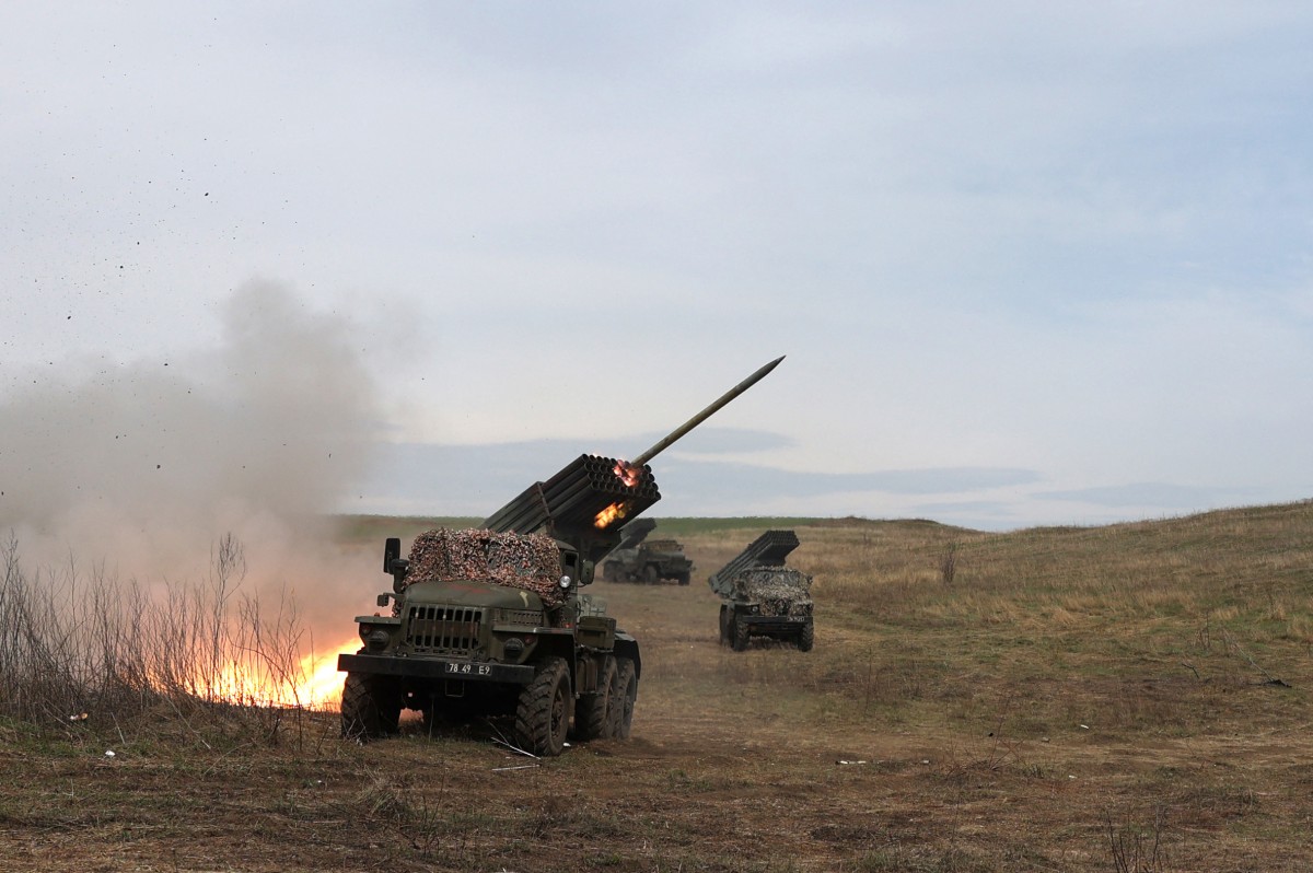 Oekraïense troepen in Donbas