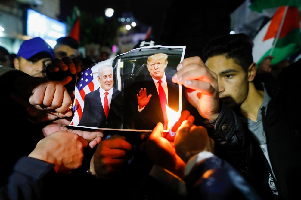 Palestijnen tegen het plan van Trump