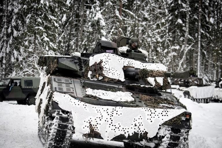 een tank van het leger van de NATO in Estland