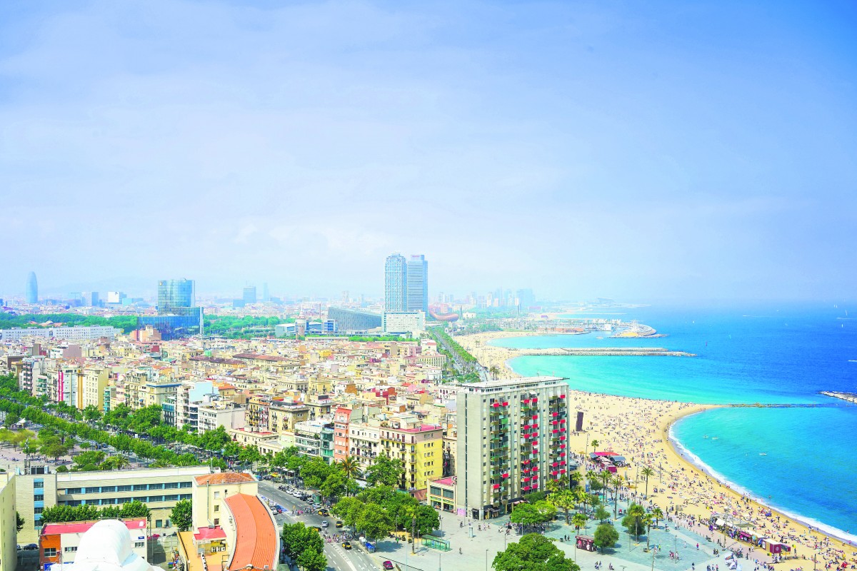 de stad Barcelona in Spanje