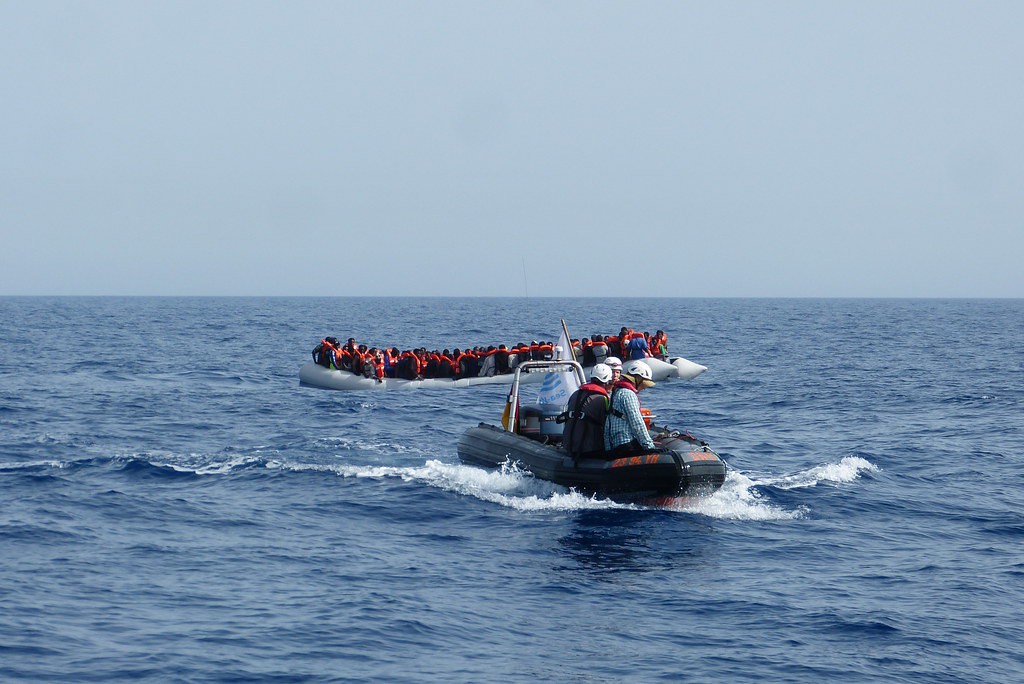 Vluchtelingen op boot