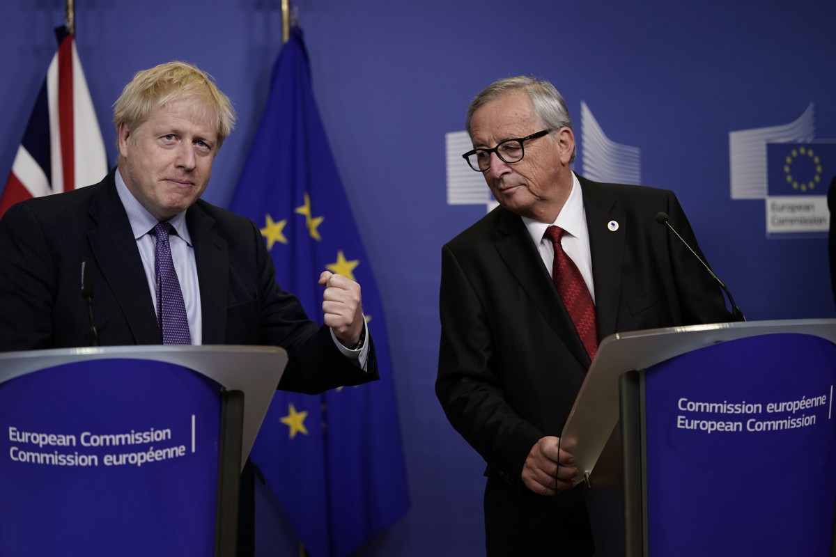Johnson van het VK en Juncker van de EU