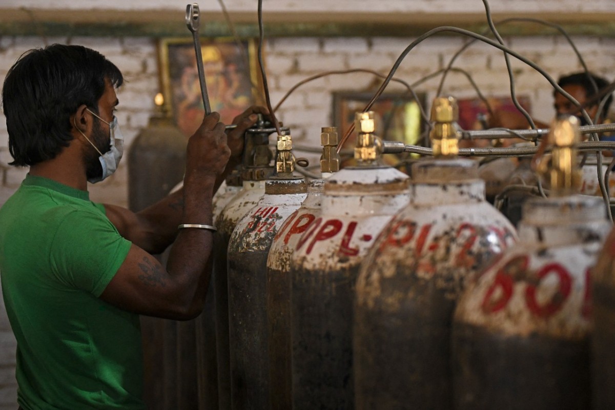 Zuurstof in flessen in India
