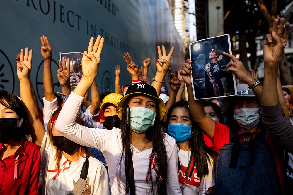 protest in Myanmar