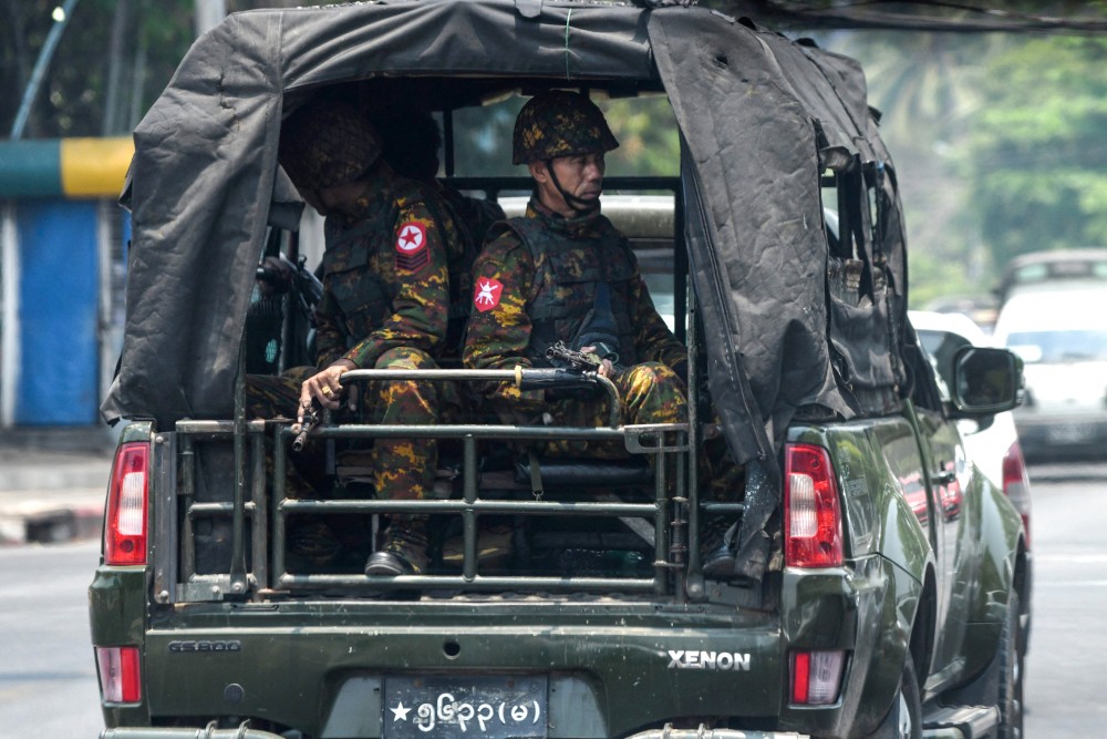 politie in Myanmar