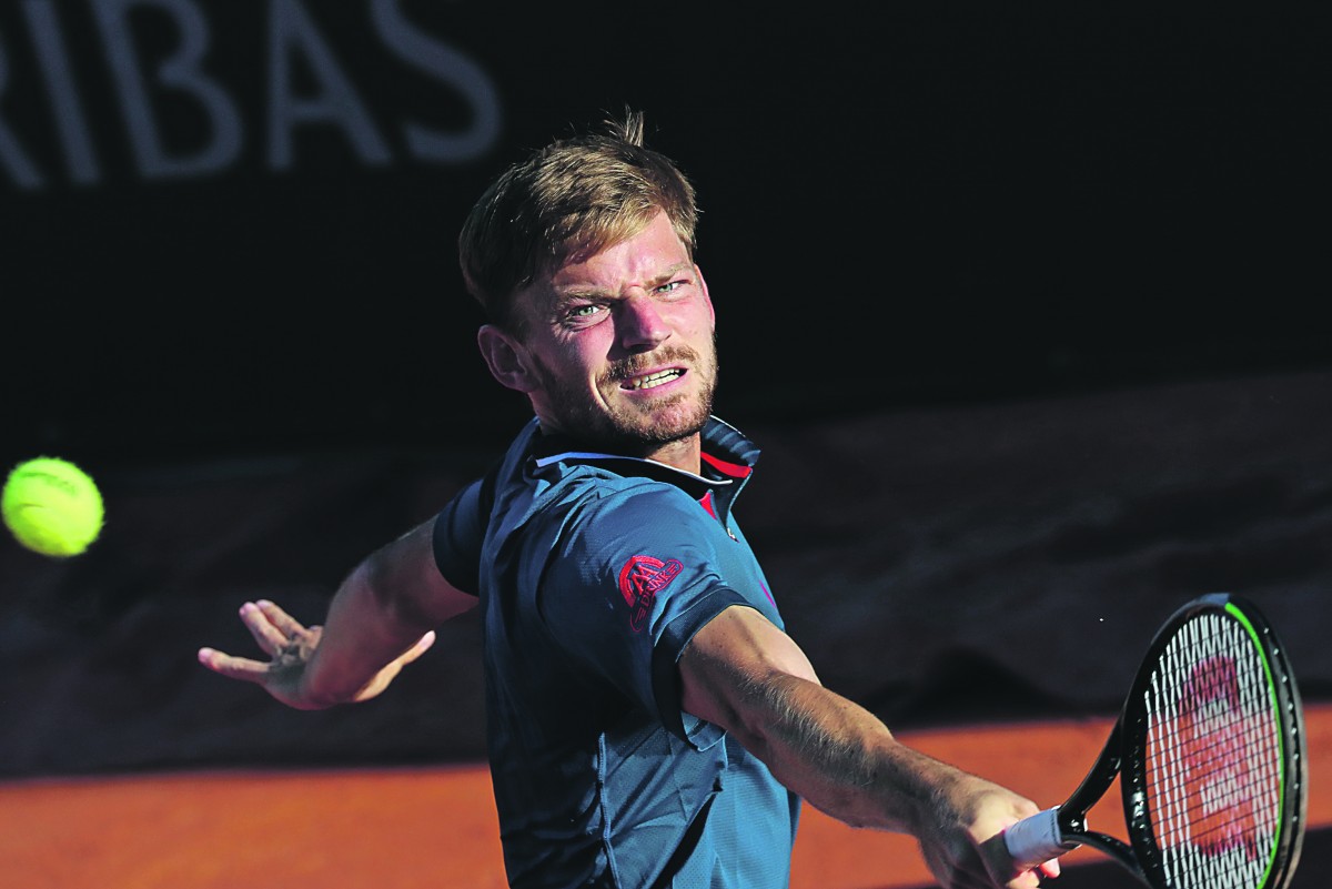 Goffin speelt tennis