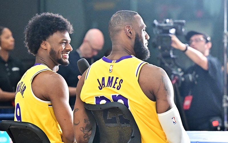 Bronny en Lebron James
