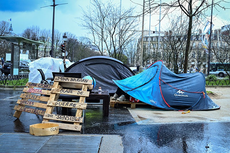 dakloos in Parijs