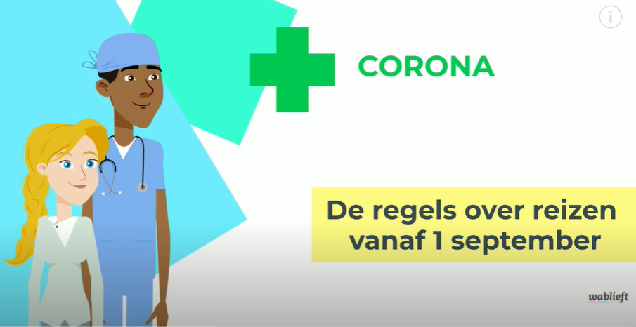 de regels over reizen vanaf 1 september 2021