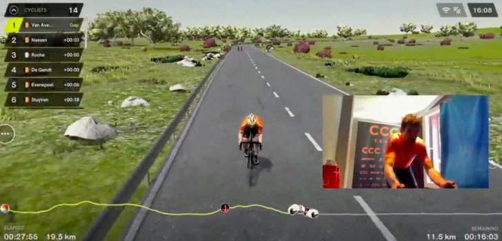 Greg Van Avermaet rijdt virtueel de Ronde
