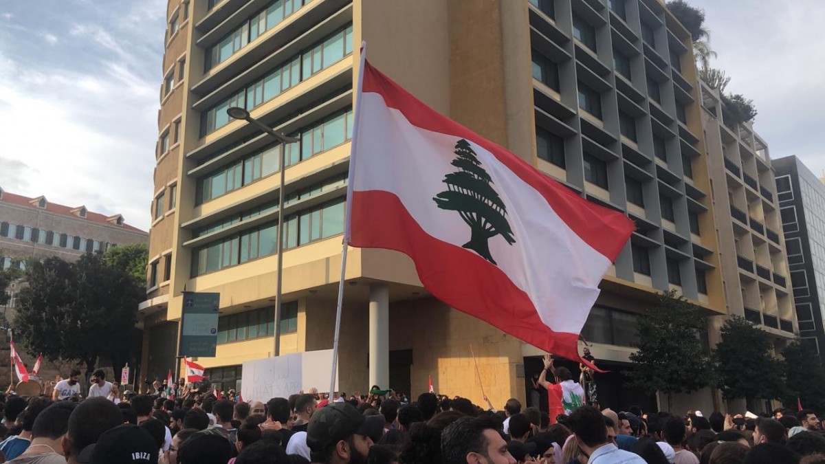 Protest in Libanon in 2019