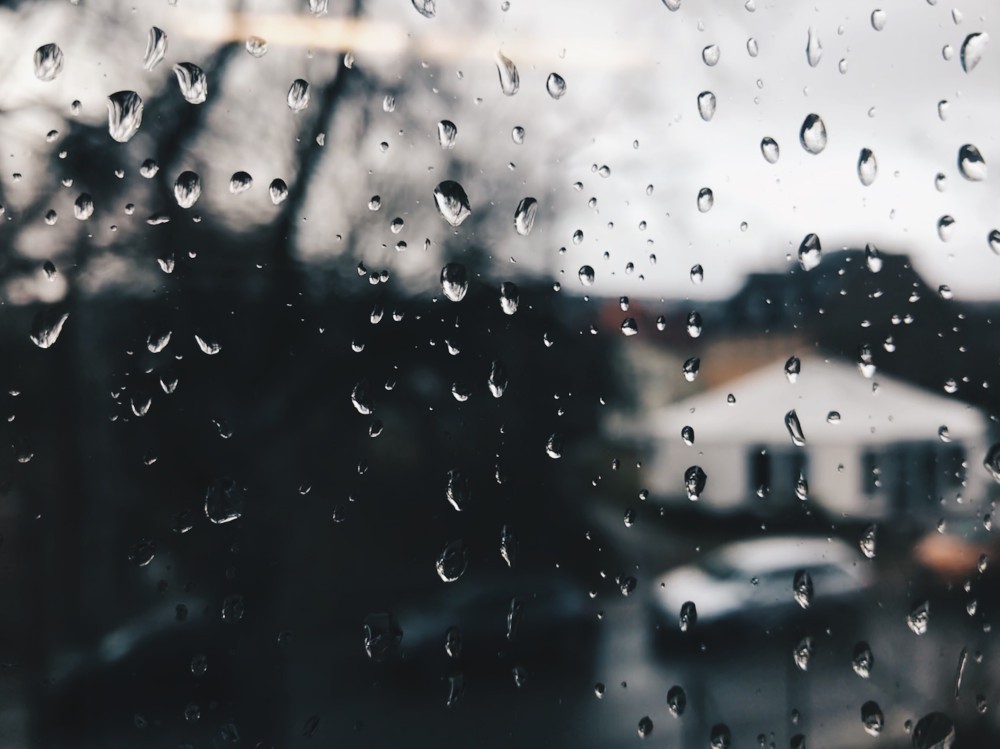 Regen  op een raam